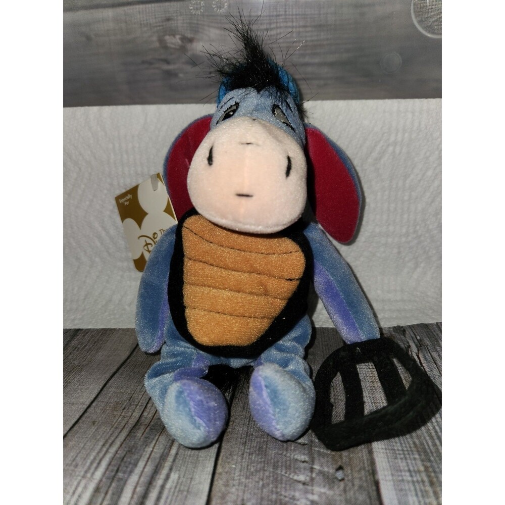 Disney Eeyore mini bean bag plush dressed as baseball catcher 9" NWT